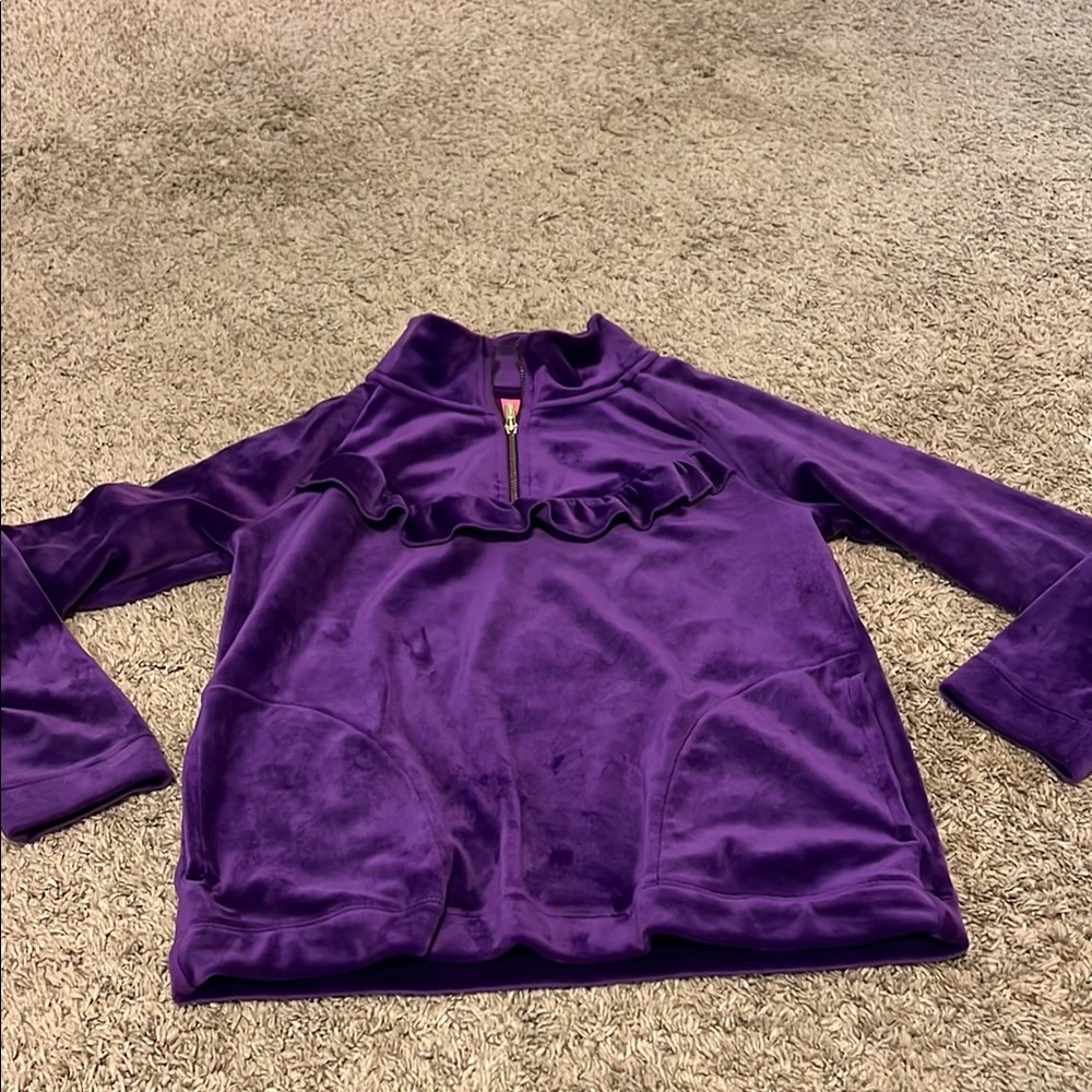 Lilly Pulitzer Purple Berry Velour Popover